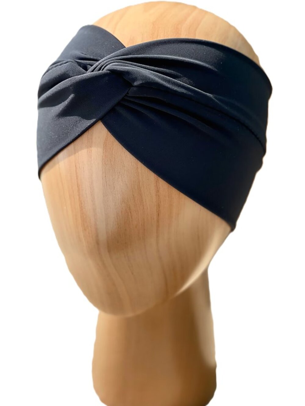 Zumma Black Stretch Knit Crisscross Turbanette Headband
